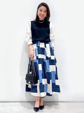 OPAQUE.CLIPスタッフさん（レディース・159cm）の春コーディネート