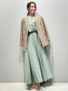 ◇【大草直子さんコラボ】麻混ダブルジャケット セットアップ