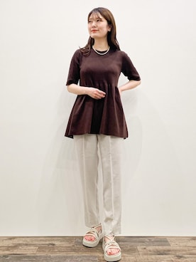 OPAQUE.CLIPスタッフさん(レディース・156cm)の夏コーディネート