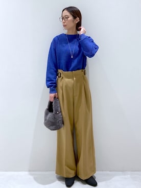 「オペークドットクリップ」｜「アイテム（ブーツ）」を使った、OPAQUE.CLIPスタッフさん（レディース・156cm）の冬コーディネート