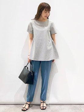 OPAQUE.CLIPスタッフさん（レディース・157cm）の夏コーディネート