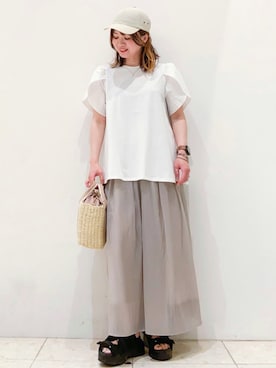 OPAQUE.CLIPスタッフさん（レディース・154cm）の春コーディネート