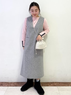 OPAQUE.CLIPスタッフさん(レディース・155cm)の冬コーディネート