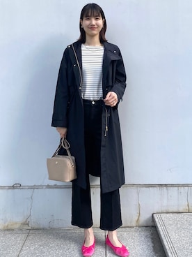 「OPAQUE.CLIP」｜「アイテム（その他アウター）」を使った、OPAQUE.CLIPスタッフさん（レディース・174cm）の春コーディネート