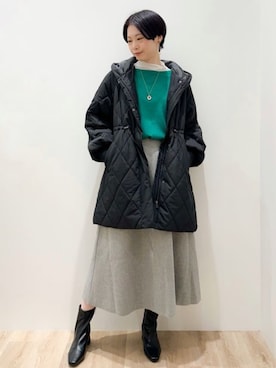 「オペークドットクリップ」｜「アイテム（ブーツ）」を使った、OPAQUE.CLIPスタッフさん（レディース・167cm）の秋コーディネート