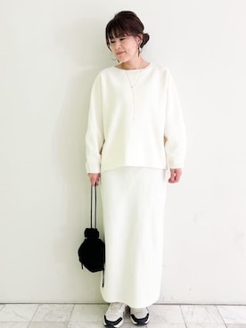 OPAQUE.CLIPスタッフさん（レディース・156cm）の冬コーディネート