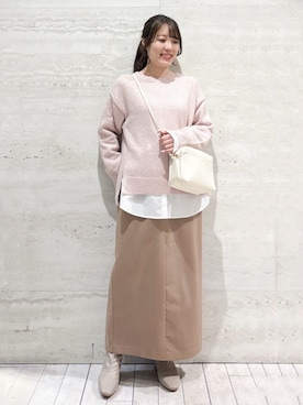 OPAQUE.CLIPスタッフさん（レディース・153cm）の冬コーディネート