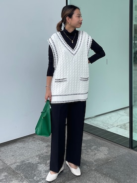 「オペークドットクリップ」｜OPAQUE.CLIPスタッフさん（レディース・158cm）の秋コーディネート