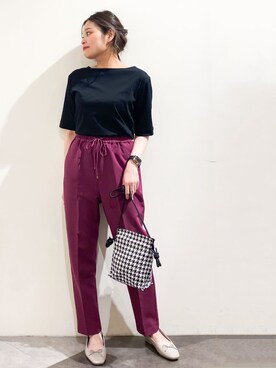 「オペークドットクリップ」｜OPAQUE.CLIPスタッフさん（レディース・158cm）の夏コーディネート