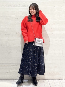 OPAQUE.CLIPスタッフさん（レディース・153cm）の冬コーディネート