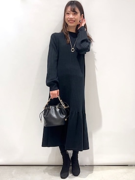 OPAQUE.CLIPスタッフさん（レディース・158cm）の冬コーディネート