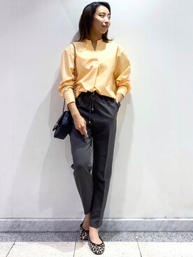 「オペークドットクリップ」｜OPAQUE.CLIPスタッフさん（レディース・158cm）の秋コーディネート