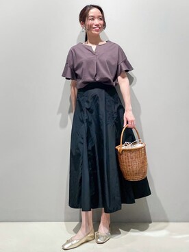 OPAQUE.CLIPスタッフさん（レディース・158cm）の夏コーディネート