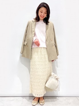 OPAQUE.CLIPスタッフさん（レディース・159cm）の冬コーディネート