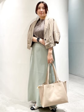 OPAQUE.CLIPスタッフさん（レディース・155cm）の夏コーディネート