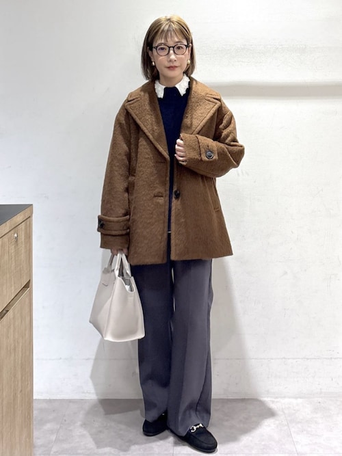 セール】【es】《Mapel／マペル》シャギーミドルコート（チェスター