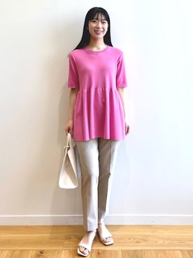 OPAQUE.CLIPスタッフさん（レディース・158cm）の夏コーディネート