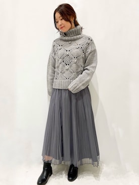 OPAQUE.CLIPスタッフさん(レディース・160cm)の冬コーディネート