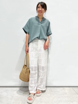 OPAQUE.CLIPスタッフさん(レディース・159cm)の夏コーディネート