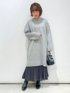 OPAQUE.CLIPスタッフさん(レディース・158cm)の冬コーディネート