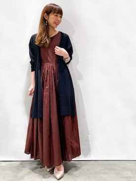 「オペークドットクリップ」｜OPAQUE.CLIPスタッフさん（レディース・158cm）の夏コーディネート