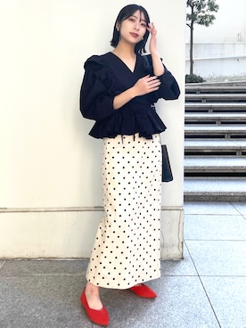 OPAQUE.CLIPスタッフさん（レディース・158cm）の春コーディネート