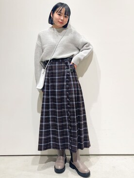 OPAQUE.CLIPスタッフさん(レディース・158cm)の冬コーディネート