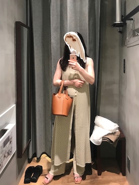 「2wayワンピース」｜「アイテム（サンダル）」を使った、nebaさん（レディース・155cm）の夏コーディネート