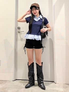 「PHILLY（フィリー）のアイテム（トップス）」を使った、misakiさん（レディース・150cm）の春コーディネート