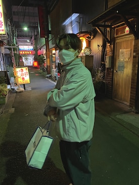 「HUF」｜「アイテム（ナイロンジャケット）」を使った、KYOSUKEさん（メンズ・163cm）の春コーディネート