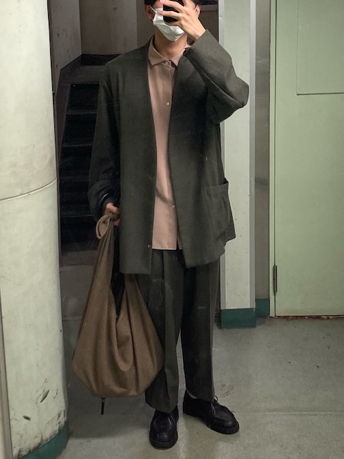 marka（マーカ）の「marka / マーカ：LAPELLESS SHIRT JACKET - wool