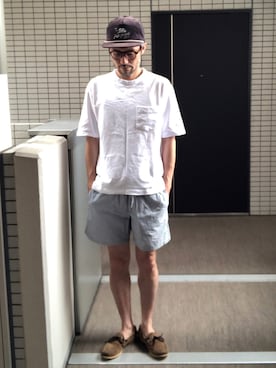 「patagonia」｜「アイテム（モカシン/デッキシューズ）」を使った、toshiさん（メンズ・168cm）の夏コーディネート