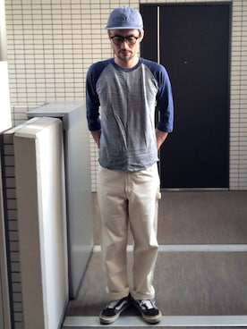 「SMITH'S（スミス）のアイテム（パンツ）」を使った、toshiさん（メンズ・168cm）の夏コーディネート