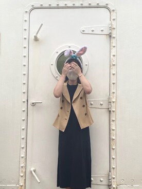 「UNIQLO（ユニクロ）のアイテム（ワンピース/ドレス、ブラック系）」を使った、kanaeさん（レディース・150cm）の秋コーディネート