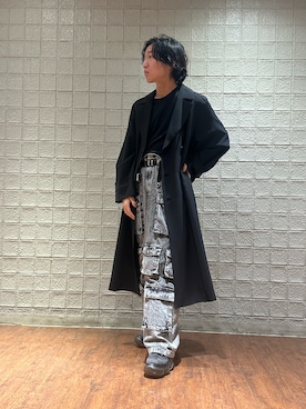 「Lui's（ルイス）のアイテム（トレンチコート）」を使った、　しみーさん（メンズ・175cm）の冬コーディネート