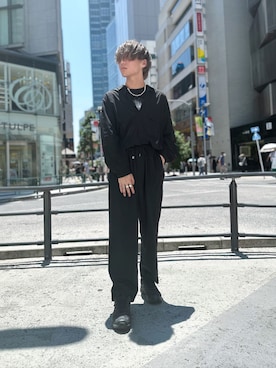 「TAKAHIROMIYASHITATheSoloIst.（タカヒロミヤシタザソロイスト）のアイテム（トップス）」を使った、　しみーさん（メンズ・175cm）の夏コーディネート