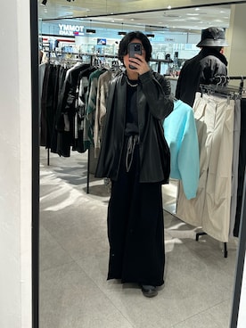 「SHINYAKOZUKA（シンヤコヅカ）のアイテム（スウェットパンツ）」を使った、　しみーさん（メンズ・175cm）の春コーディネート