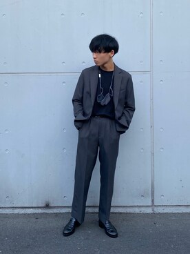 「PUBLIC TOKYO（パブリックトウキョウ）のアイテム（シューズ）」を使った、　しみーさん（メンズ・175cm）の秋コーディネート