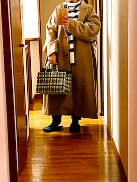 「CIAOPANIC TYPY（チャオパニックティピー）のアイテム（チェスターコート）」を使った、みさん（レディース・152cm）の冬コーディネート