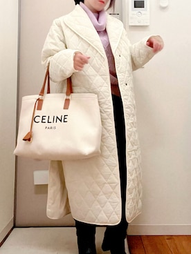 「セリーヌ」｜「アイテム（ナイロンジャケット）」を使った、みさん（レディース・152cm）の冬コーディネート