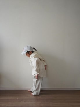 「アイテム（キャップ）」を使った、yuyuさん（キッズ・100cm）の春コーディネート