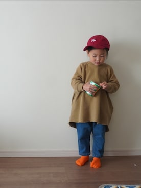 「アイテム（ワンピース/ドレス）」を使った、yuyuさん（キッズ・90cm）の秋コーディネート