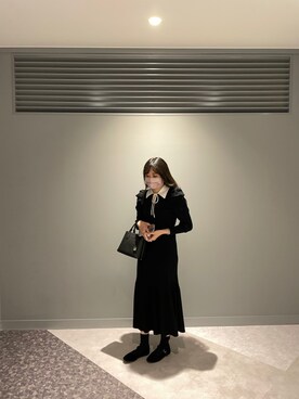 「ニコアンド」｜「アイテム（バレエシューズ）」を使った、harukaさん（レディース・164cm）の冬コーディネート
