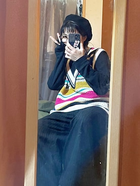 「UNIQLO（ユニクロ）のタートルネックT（長袖）（Tシャツ/カットソー）」を使った、hannahさん（レディース・160cm）の秋コーディネート