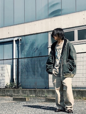 「マルジェラ」｜「アイテム（ブルゾン）」を使った、yuriさん（メンズ・165cm）の秋コーディネート