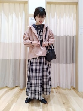 「サマンサ モスモス(Samansa Mos2)」｜「アイテム（マウンテンパーカー）」を使った、yuさん（レディース・165cm）の春コーディネート