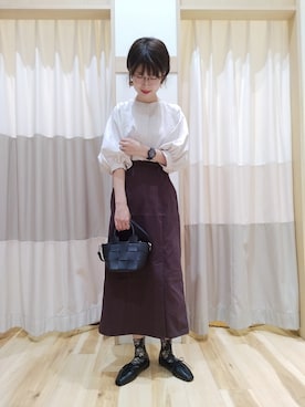 「Samansa Mos2 blue（サマンサモスモスブルー）のアイテム（その他シューズ）」を使った、yuさん（レディース・165cm）の秋コーディネート