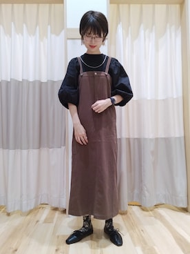 「Samansa Mos2 blue（サマンサモスモスブルー）のアイテム（その他シューズ）」を使った、yuさん（レディース・165cm）の秋コーディネート