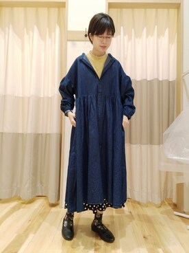 「#オトナカジュアル」｜「アイテム（シャツワンピース）」を使った、yuさん（レディース・165cm）の冬コーディネート