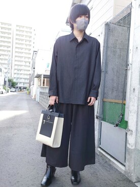 「ADRER（アドラー）のHigh sole leather heel boots/ハイソールレザーヒールブーツ（ブーツ）」を使った、JOKEЯさん（メンズ・182cm）の秋コーディネート